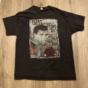 Vintage Muhammad‎ Ali Shirt Men Large Float Like A Butterfly Sting Like A Bee